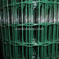 Recinzione a rete metallica elettrosaldata rivestita di PVC verde
